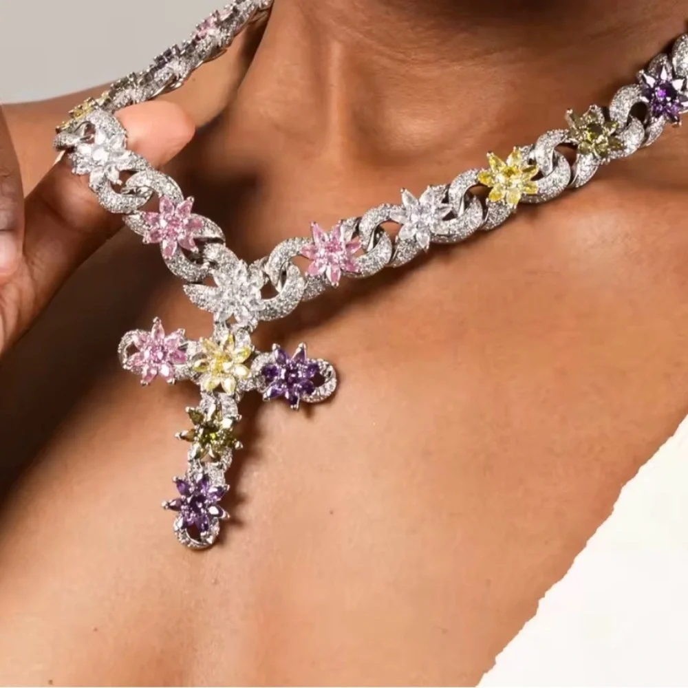 Elegant Multicolor Gemstone Necklace 18inch